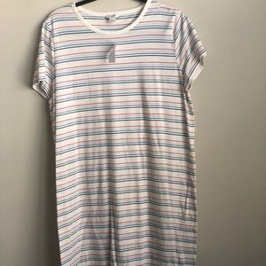 J.Crew Large Striped T-Shirt Dress